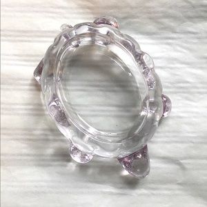Clear Glass Turtle Ashtray